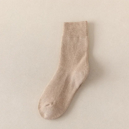Classic Winter Cotton Mid-Calf Socks Premium Warmth & Comfort