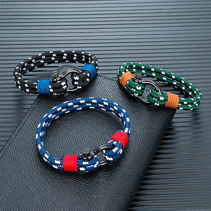 Classic Navy Rope Bracelet  Minimalist Unisex Jewelry Gift