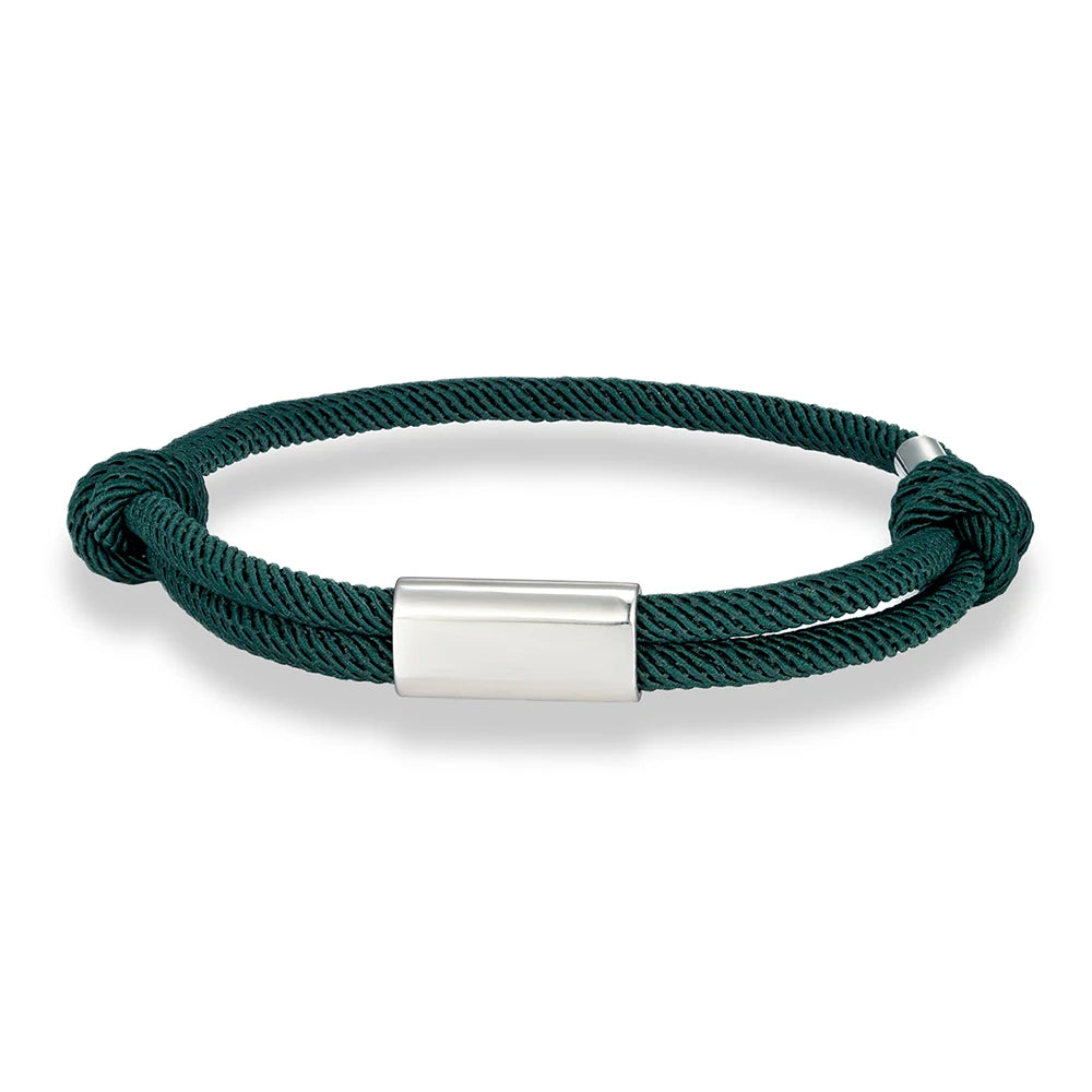 Pulsera de cuerda personalizada – Grabado de nombre personalizado | Náutica Boho Unisex