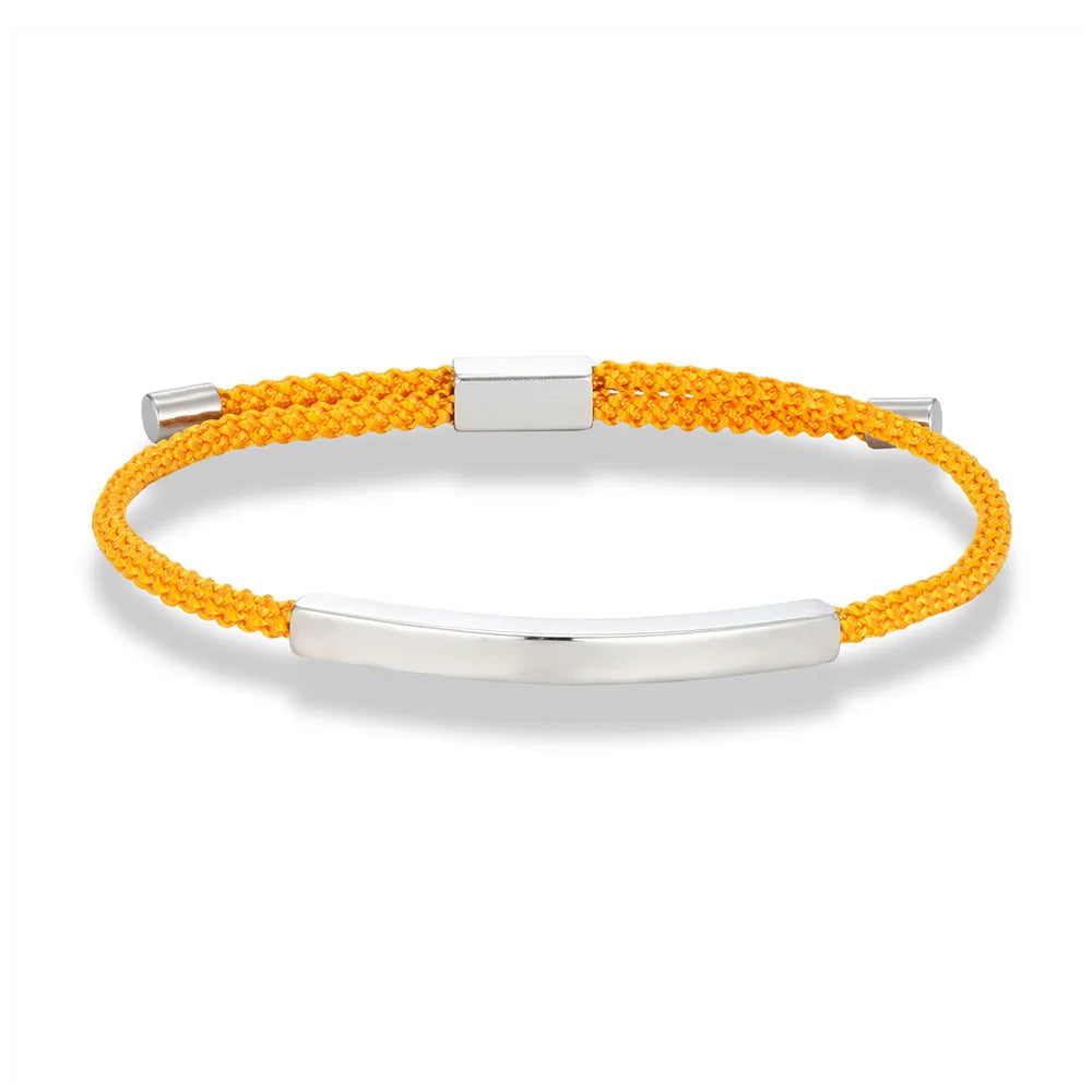 Punk SOS Rope Bracelet Custom Stainless Steel ID Tag deideas