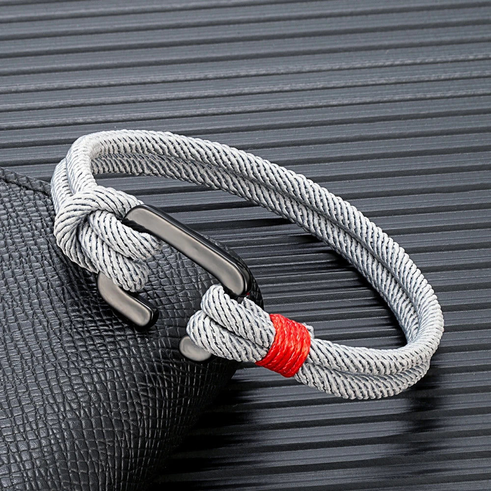 Modern Nautical Rope Bracelet  Minimalist Design with C Clasp