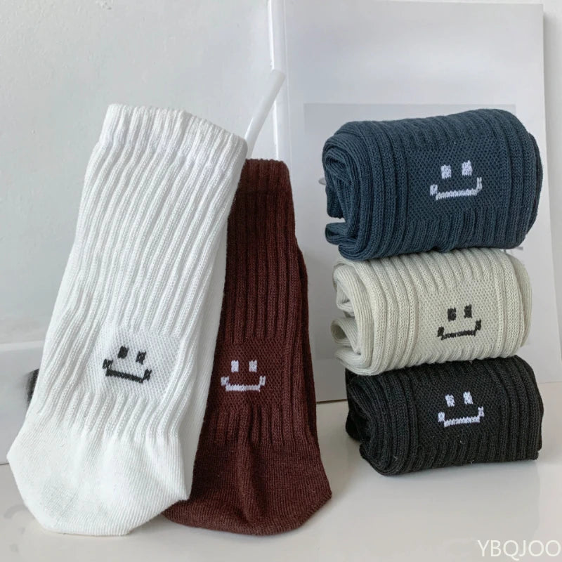 Calcetines de tripulación, paquete de 5 unidades, colores sólidos variados, tejido de poliéster, talla única, unisex
