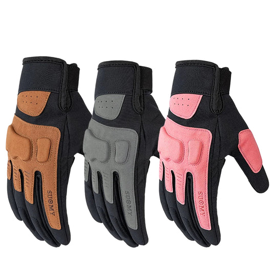 SUOMY Female Motorcycle Gloves Summer Breathable Non-slip Cycling Riding Glove Windproof Sensitive Touch Crashproof Lady Gloves deideas