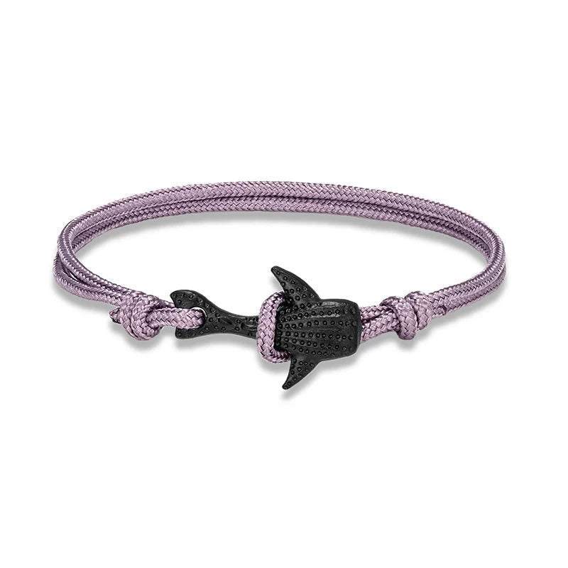 Ocean Lover Bracelet Black Whale Multilayer Rope deideas