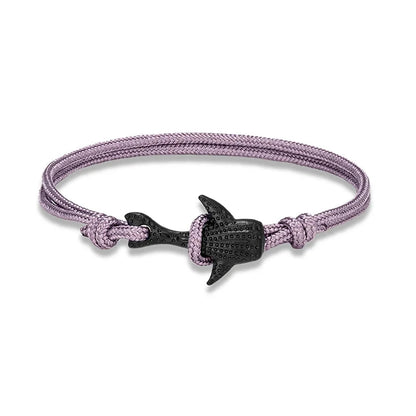 Ocean Lover Bracelet Black Whale Multilayer Rope deideas