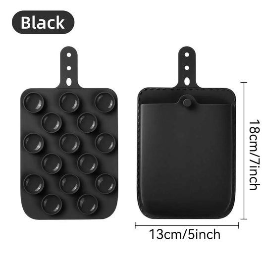 Adhesive Laptop Storage Pouch Elastic Organizer for Mouse & Accessories