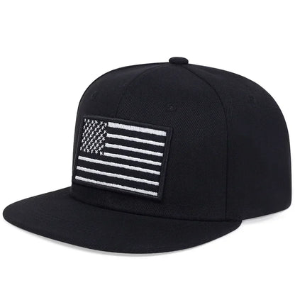 American Flag Embroidery Hip-Hop Baseball Cap - Patriotic Hat