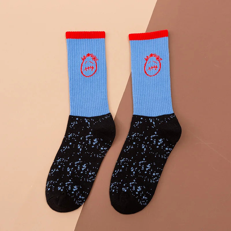 Cactus Jack White Crew Socks - Bandana Design Streetwear Cotton Blend | Men's EUR 36-43