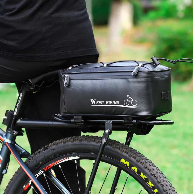 Bolsa de sillín impermeable 4L - Reflectante, cubierta para lluvia, 30x17x12cm, para bicicleta y motocicleta
