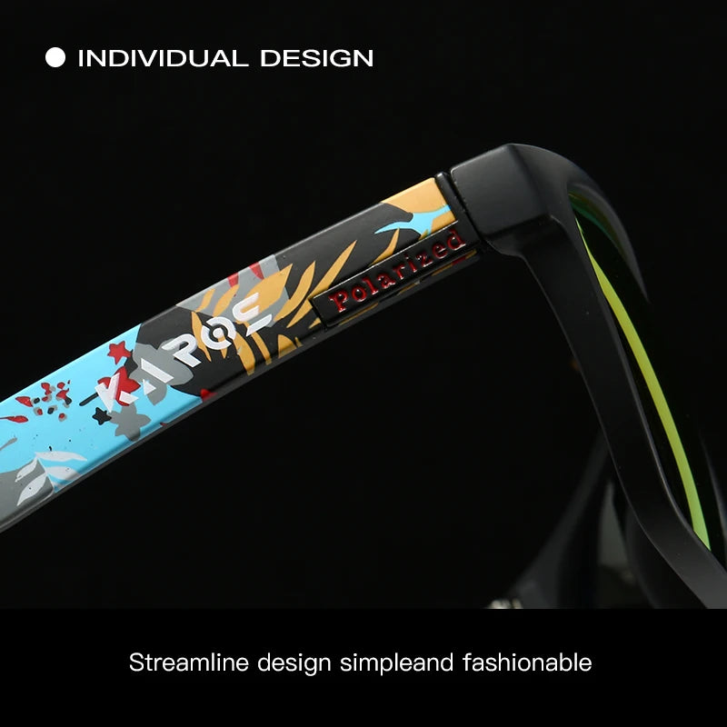 Gafas de sol deportivas polarizadas con estampado de camuflaje - UV400, lente TAC, 63 mm, 10 diseños