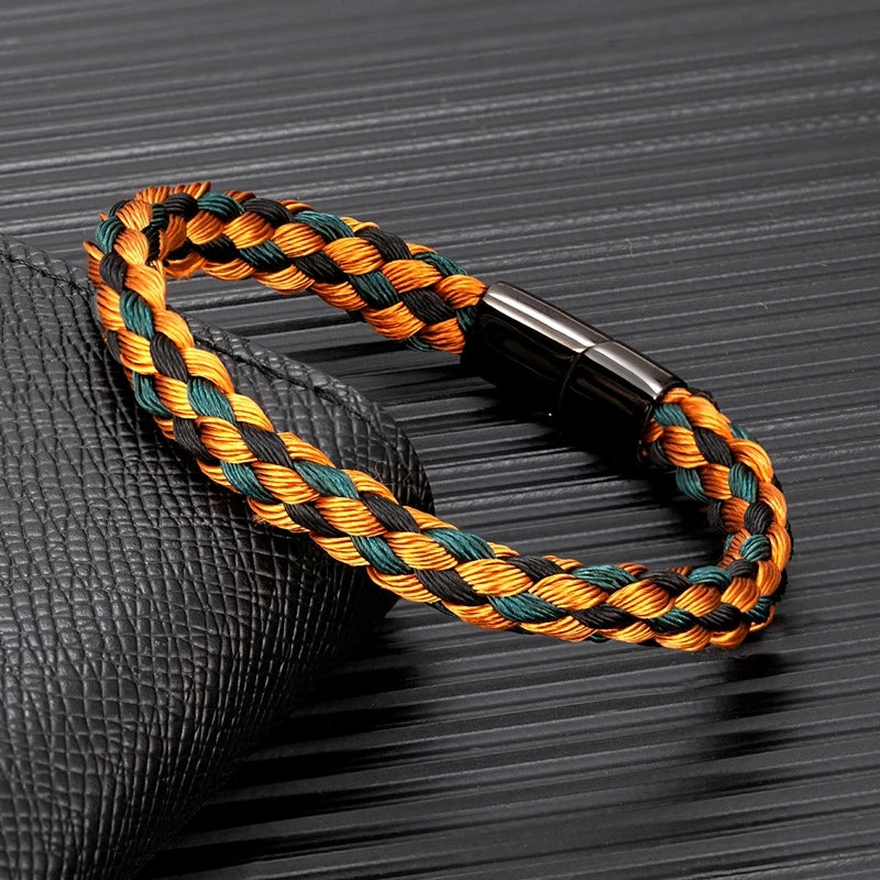 Captain’s Knot Bracelet  Navy Style Black Stainless Steel Handmade Accessory