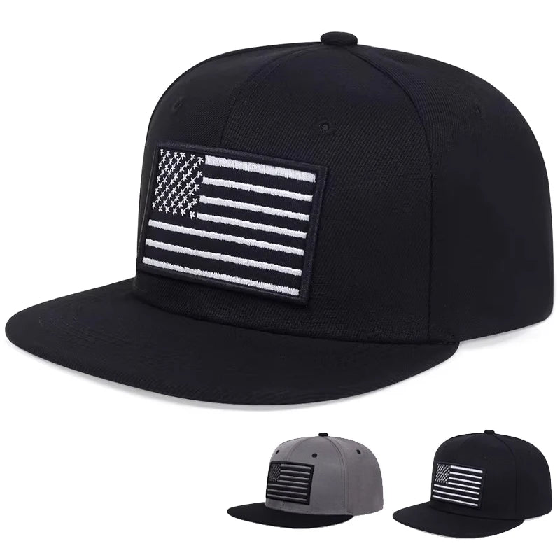 American Flag Embroidery Hip-Hop Baseball Cap - Patriotic Hat