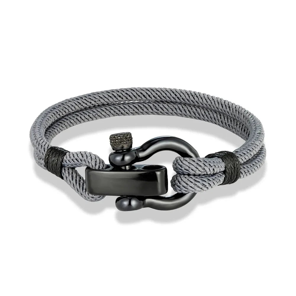 Outdoor Rescue Bracelet Durable Rope & Steel Shackle Buckle deideas