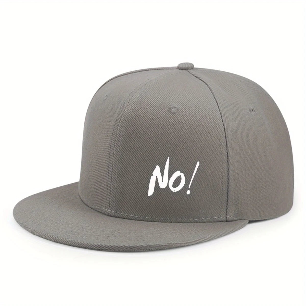 NO Logo Baseball Cap - Minimalist Flat Brim Urban Street Hat Unisex