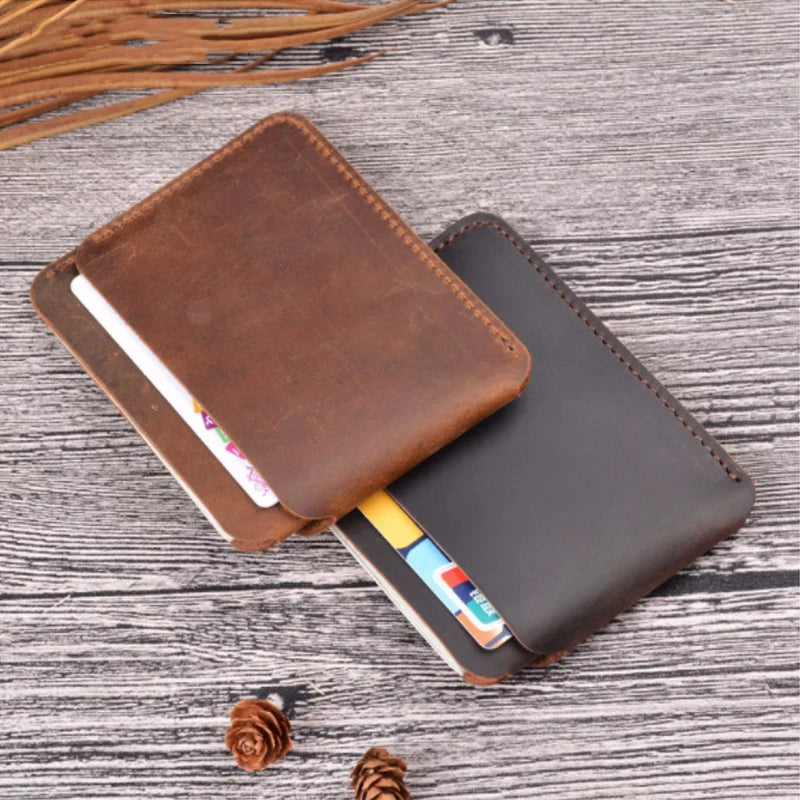 VaultSlim — Genuine Leather Card Holder with RFID Shield