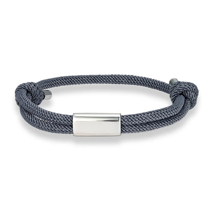 Pulsera de cuerda personalizada – Grabado de nombre personalizado | Náutica Boho Unisex