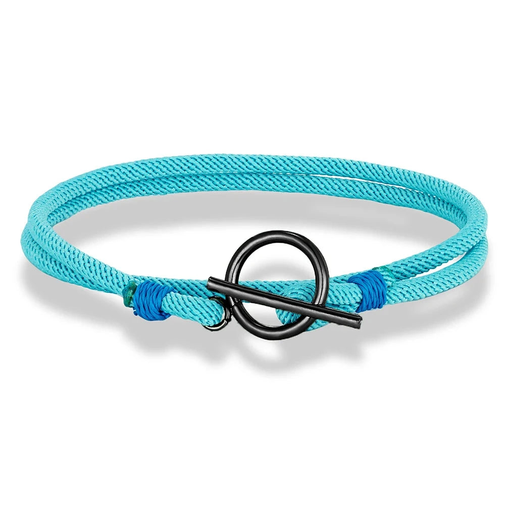 Stylish Rope Bracelet Nautical Design with Stainless Steel OT Buckle deideas