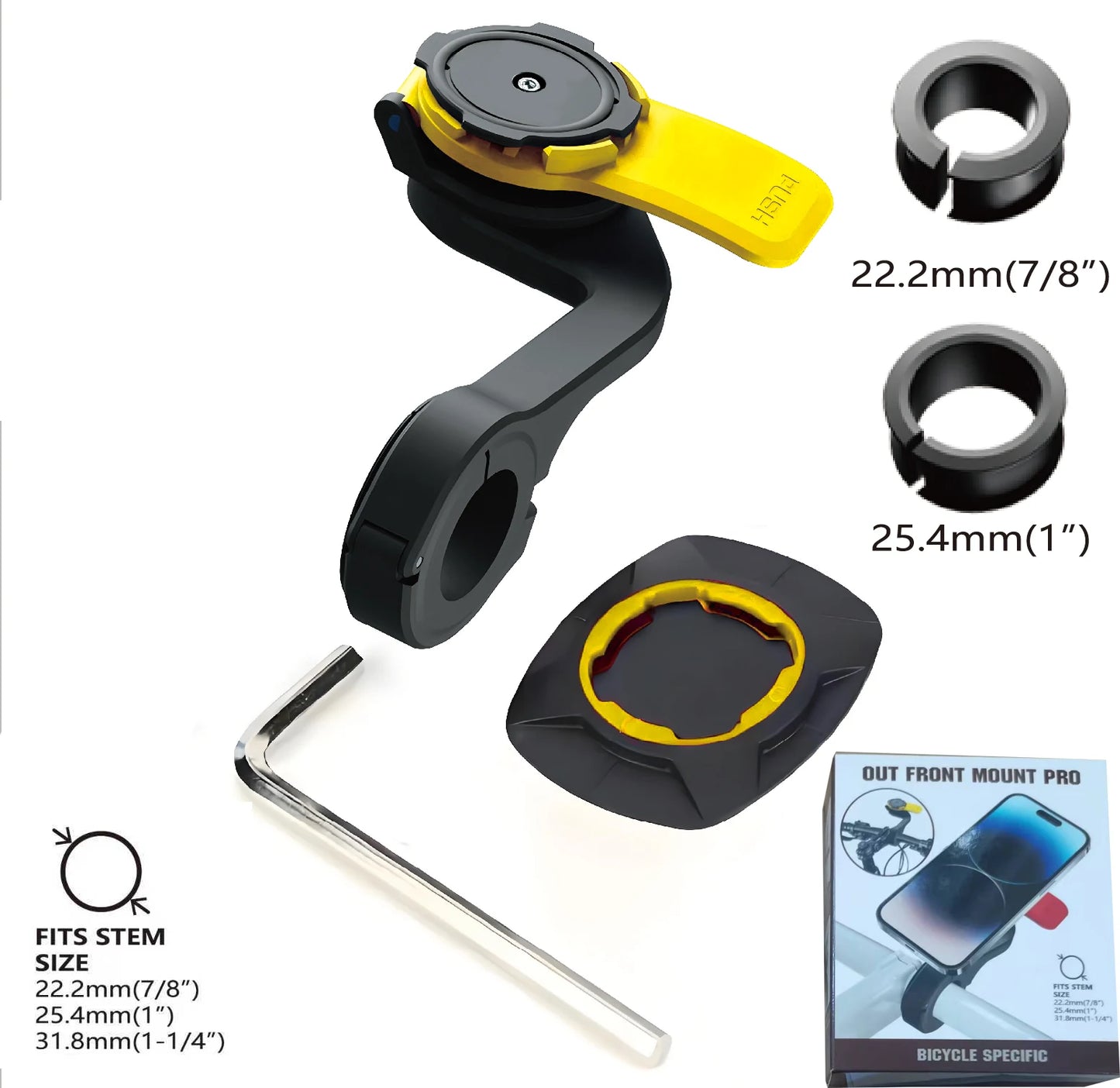 Motorcycle Phone Holder Anti-Shock Dampener Universal Handlebar Mount for iPhone & Android