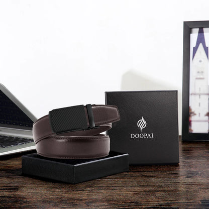 Leather Belt with Automatic Buckle - Elegance and Perfect Fit
