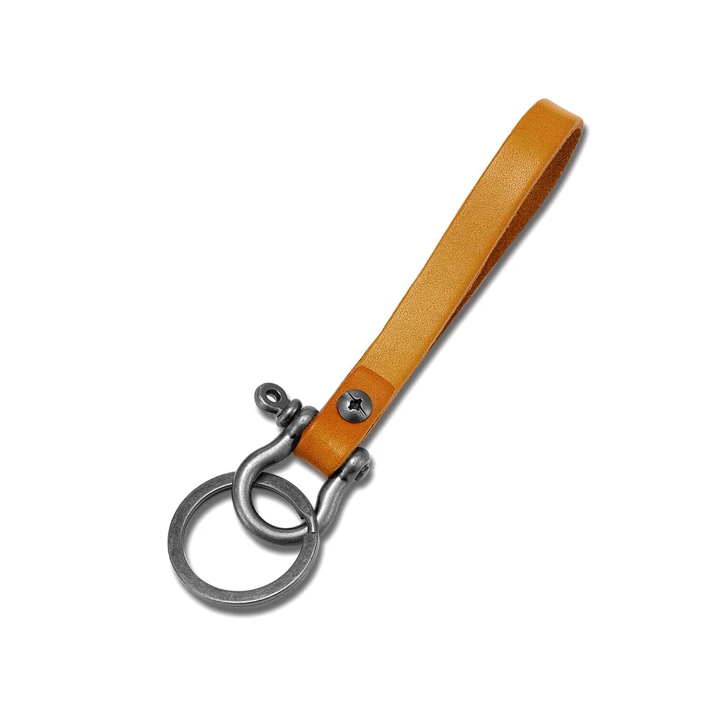 RideHook Nautical Shackle Leather Keyring