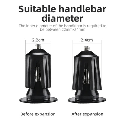 Aluminum Alloy Handlebar Bar End Plugs - 6061, Mechanical Expansion, 8 Colors