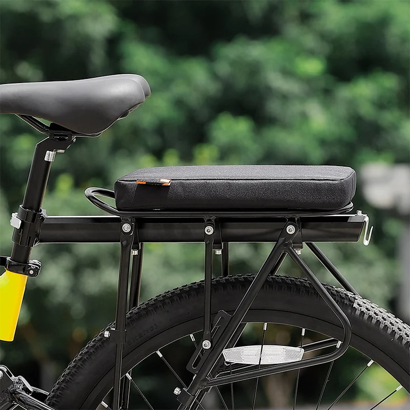 Bicycle rear seat cushion soft and comfortable, detachable and washable