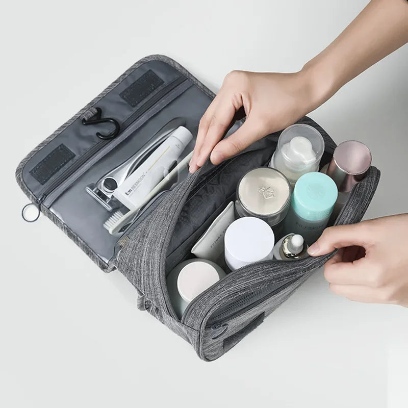 Waterproof Hanging Toiletry Bag - Oxford Fabric, 19x10x24cm, 3 Colors
