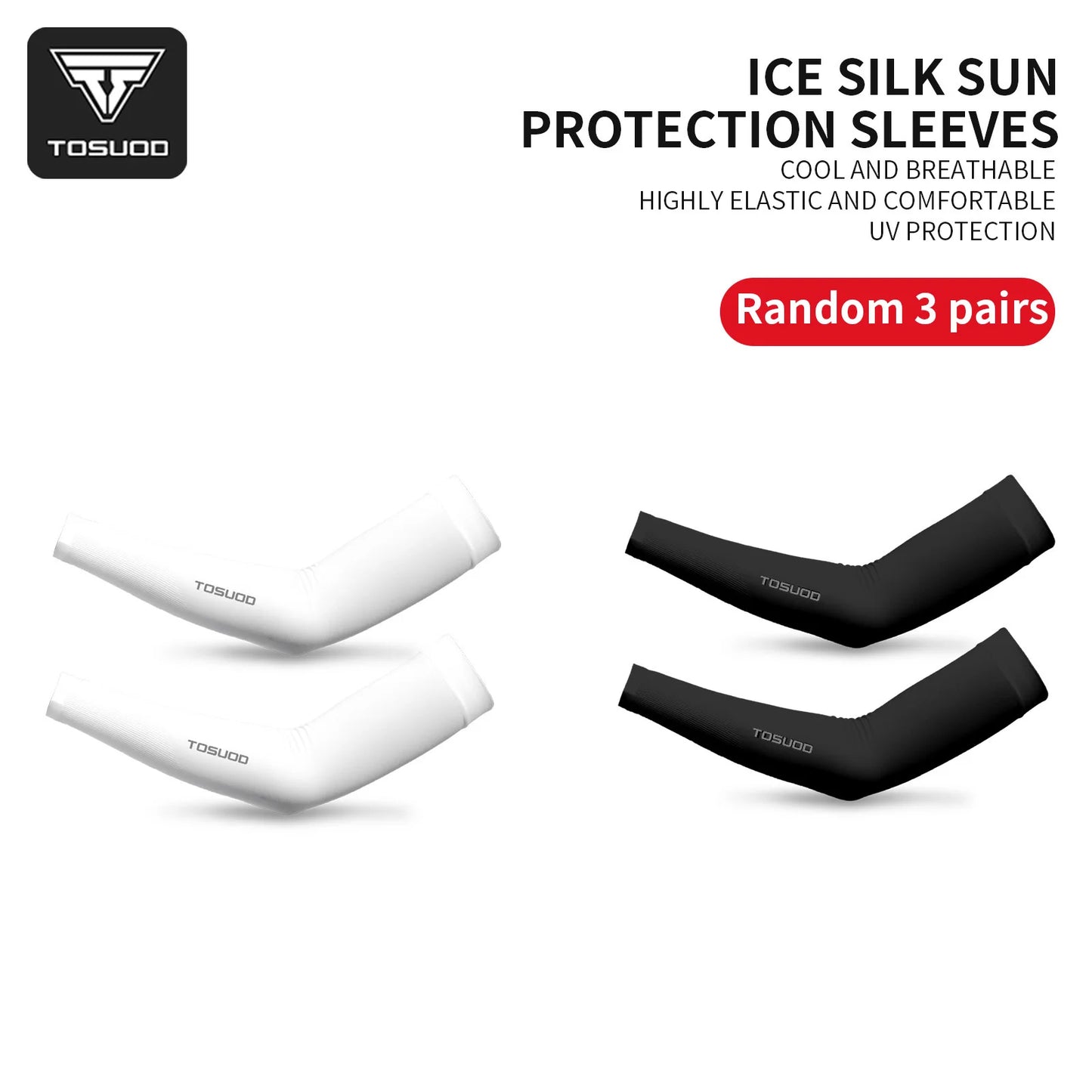 Mangas para brazos de seda helada – Protección UV UPF 50+, refrescantes y de secado rápido | 1, 2 o 3 pares