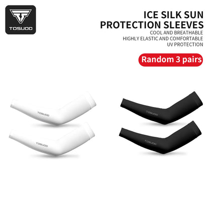 Mangas para brazos de seda helada – Protección UV UPF 50+, refrescantes y de secado rápido | 1, 2 o 3 pares