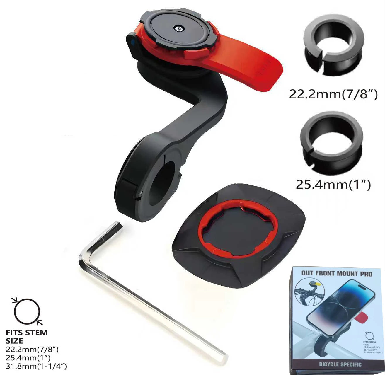Motorcycle Phone Holder Anti-Shock Dampener Universal Handlebar Mount for iPhone & Android