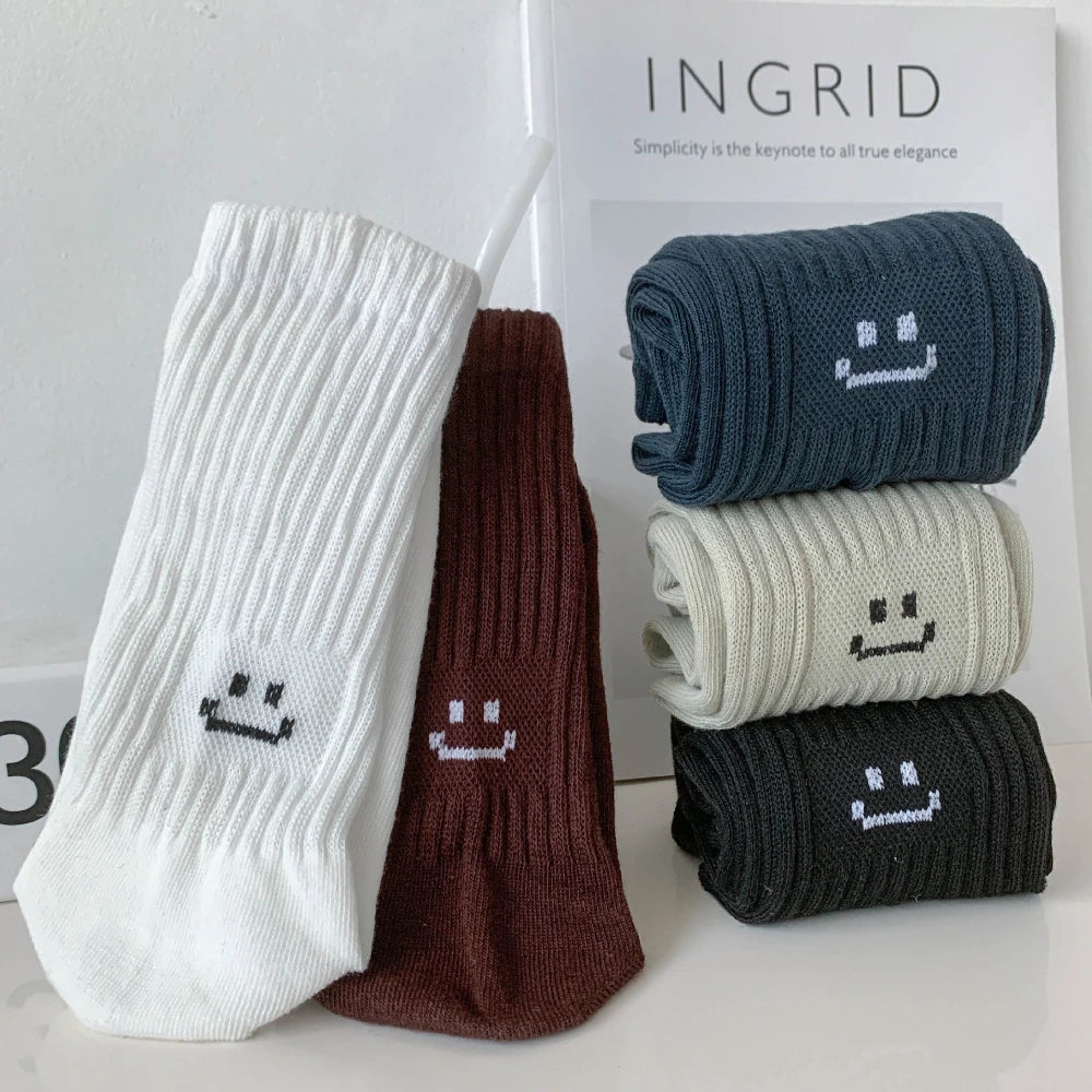 Calcetines de Algodón – Mezcla Suave, Caña Media, Talla 35-44, 5 Colores, Unisex