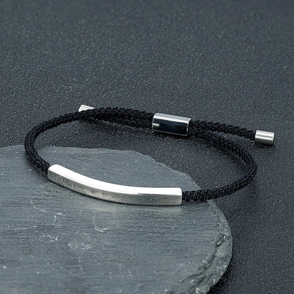 Punk SOS Rope Bracelet Custom Stainless Steel ID Tag deideas