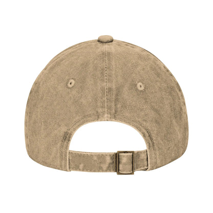 Distressed Washed Snapback Cap Cotton, One Size