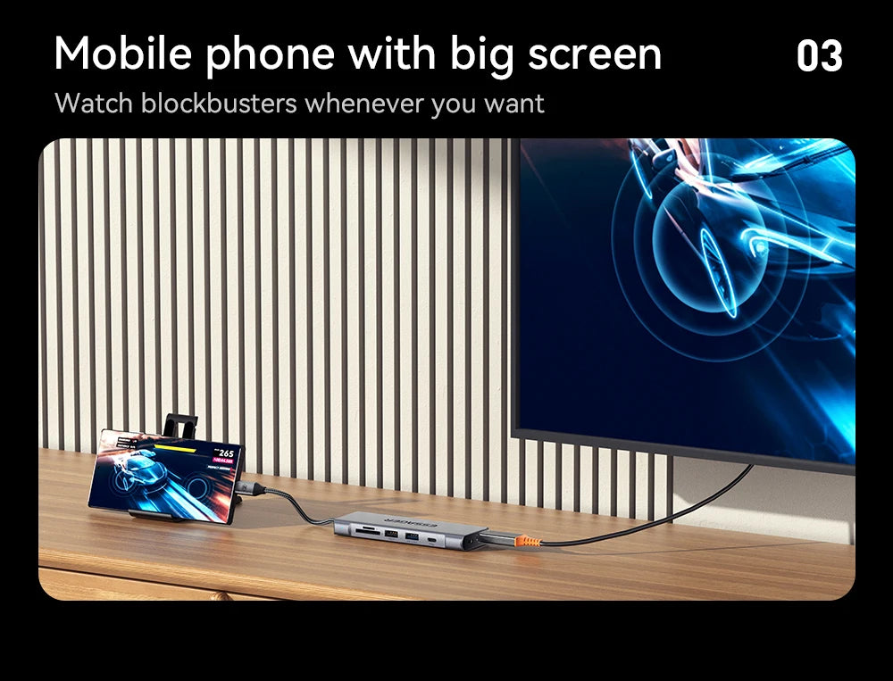 USB-C Hub 8-in-1 with SSD Storage - 4K HDMI, 100W PD, SD Card Reader | Universal Laptop Dock 2018+