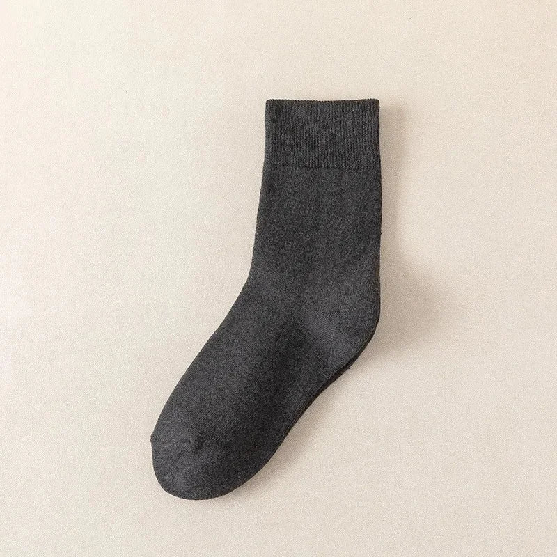 Classic Winter Cotton Mid-Calf Socks Premium Warmth & Comfort
