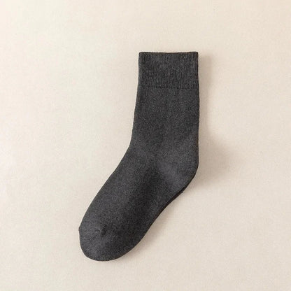 Classic Winter Cotton Mid-Calf Socks Premium Warmth & Comfort