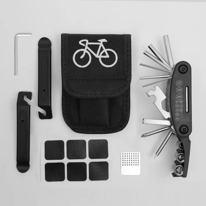 Bicycle Repair Tool Kit Pump Tire Patch Multifunctional Wrench