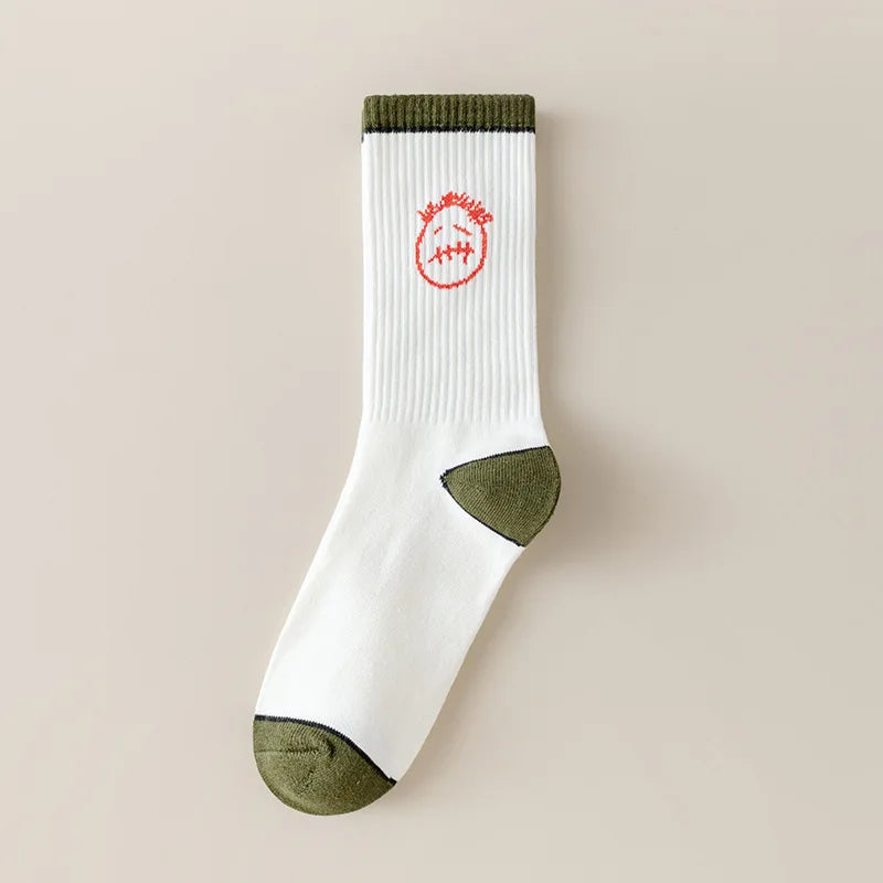 Cactus Jack White Crew Socks - Bandana Design Streetwear Cotton Blend | Men's EUR 36-43