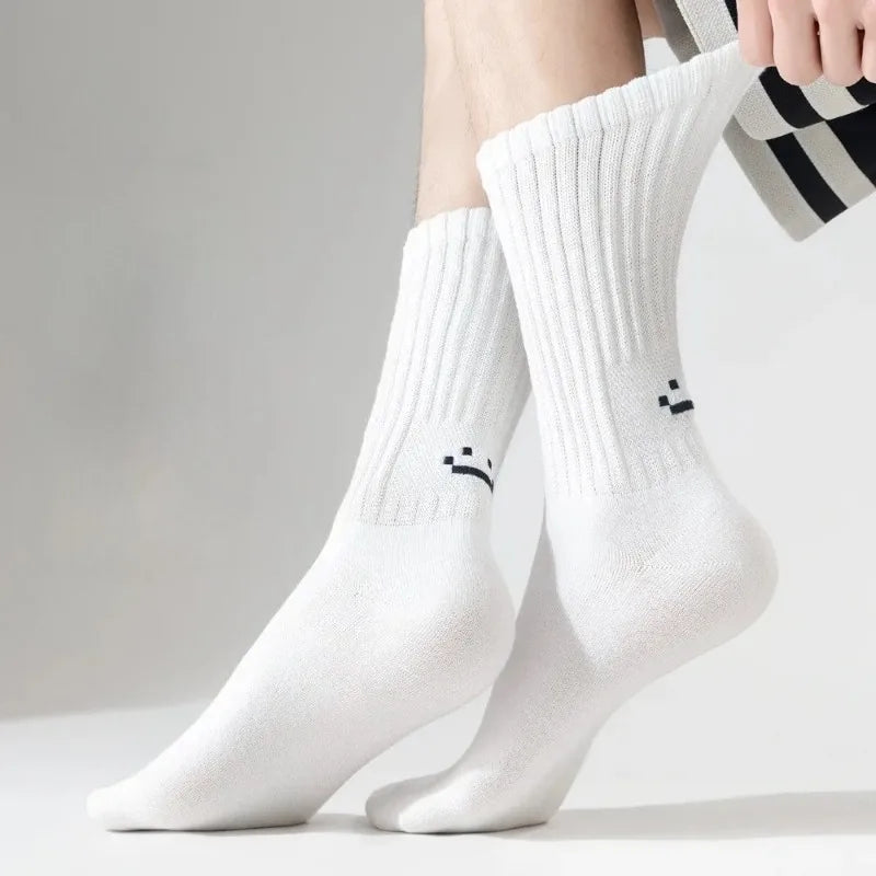 Calcetines de Algodón – Mezcla Suave, Caña Media, Talla 35-44, 5 Colores, Unisex