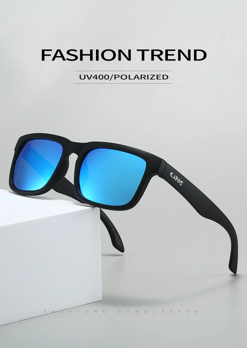 Gafas de sol cuadradas polarizadas - UV400, montura de PC, lente de espejo, 6 colores, unisex