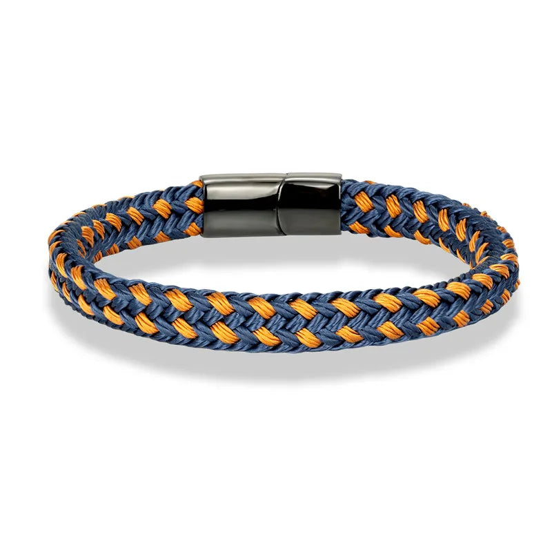 Captain’s Knot Bracelet  Navy Style Black Stainless Steel Handmade Accessory