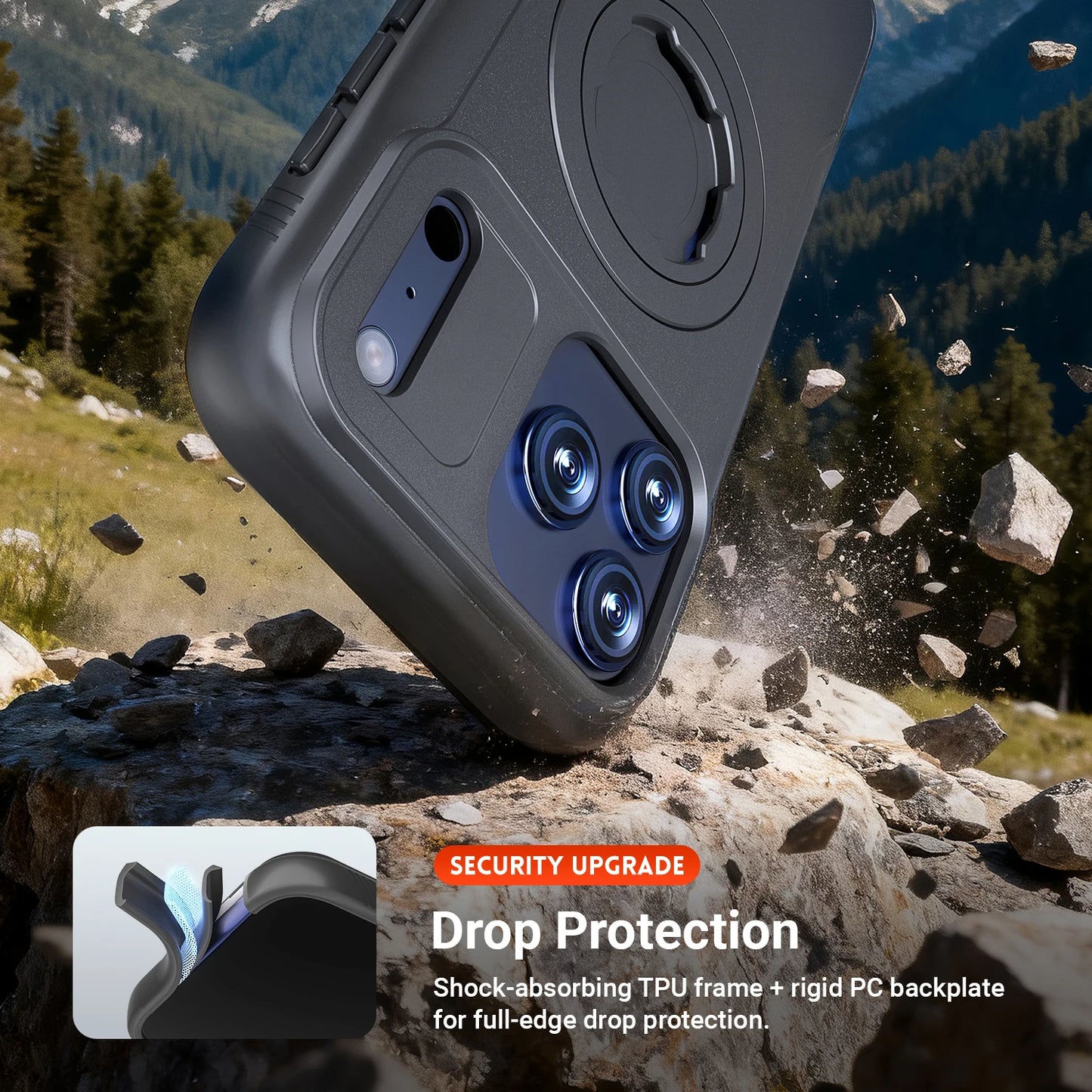Magnetic iPhone Case - QD Bike & Motorcycle Mount, MagSafe, PC+TPU, 10 Models
