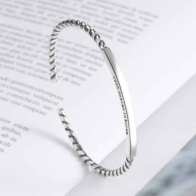 Feather Cuff Bracelet Adjustable Metal Bangle for Men & Women