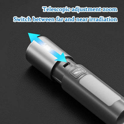 Waterproof USB Rechargeable LED Flashlight with Bicycle Stand