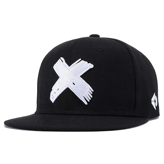 Hat Snapback Cap X Logo Casual Spring & Autumn Hip-Hop Style