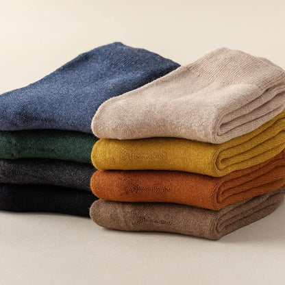 Classic Winter Cotton Mid-Calf Socks Premium Warmth & Comfort