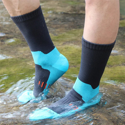 Waterproof Knee-High Outdoor Socks - Breathable Nylon, All-Season, Euro 37-50