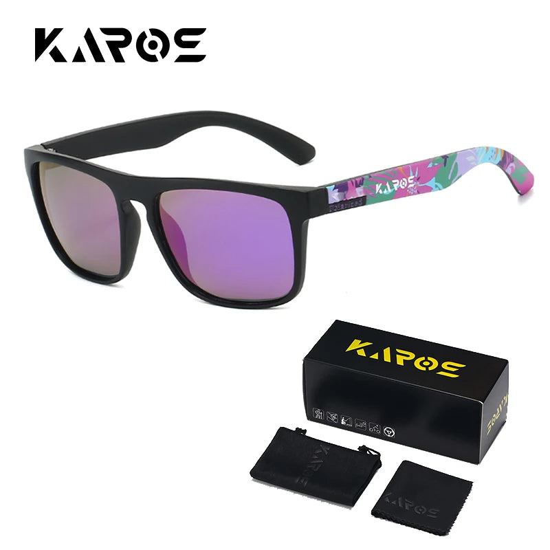 Gafas de sol deportivas polarizadas de camuflaje - UV400, lente TAC, 63 mm, estuche incluido, 10 diseños