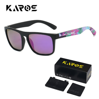 Gafas de sol deportivas polarizadas de camuflaje - UV400, lente TAC, 63 mm, estuche incluido, 10 diseños