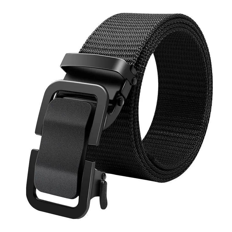 Cinturón de Nailon con Hebilla Metálica Automática - 120cm, 6 Colores, Unisex